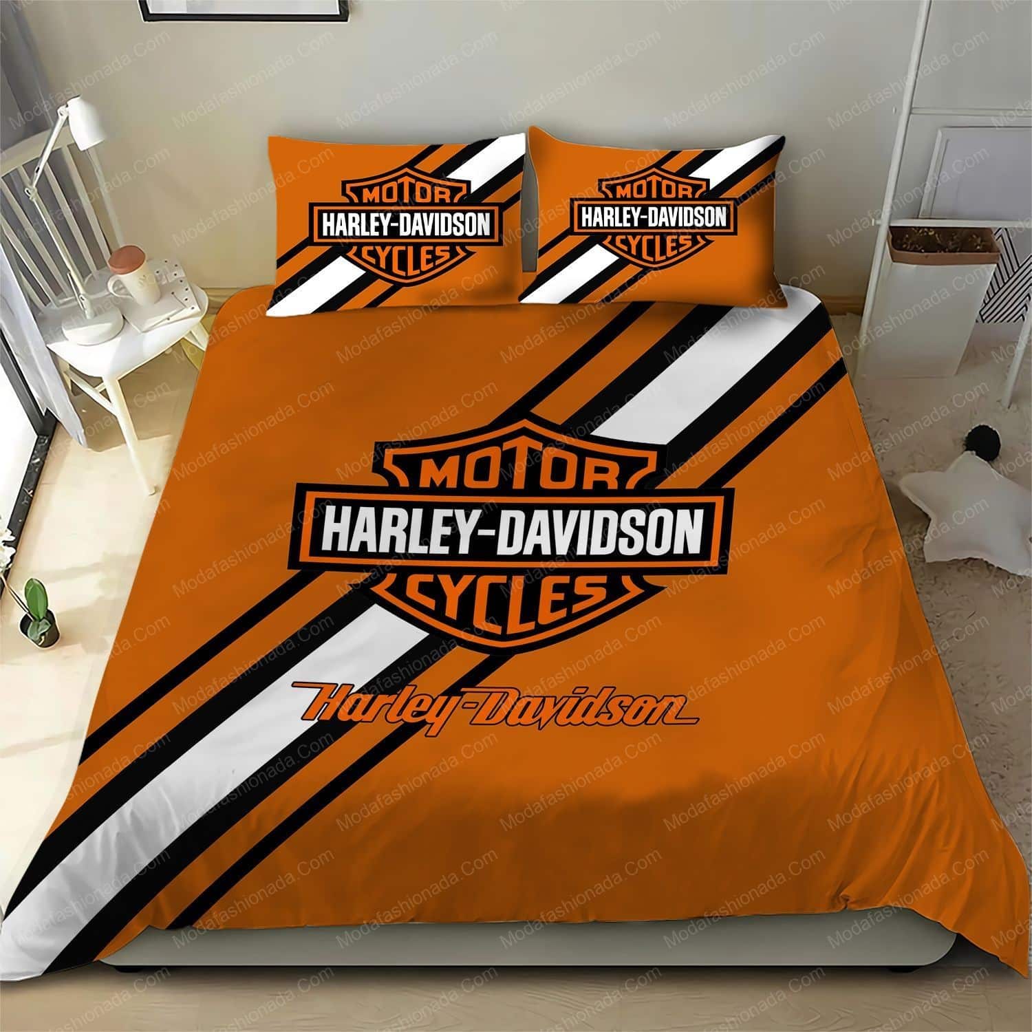 Harley Davidson Motorcycles Logo Moto 5 Bedding Set