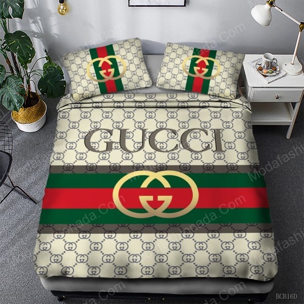 Luxury Gucci Logo Fashion Brands 42 Bedding Set