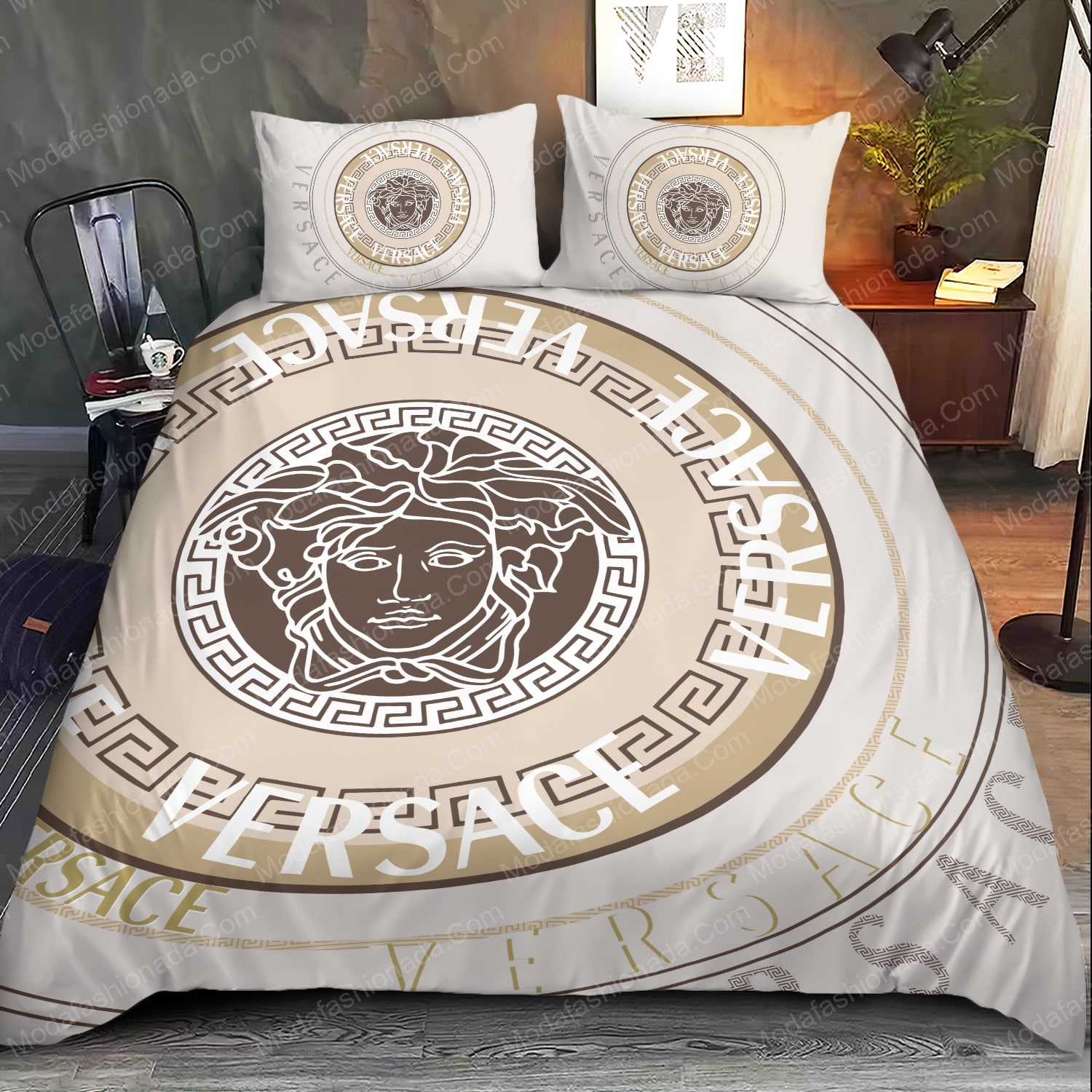 Buy Luxury Versace Logo Brands 7 Bedding Set Bed Sets, Bedroom Sets ...