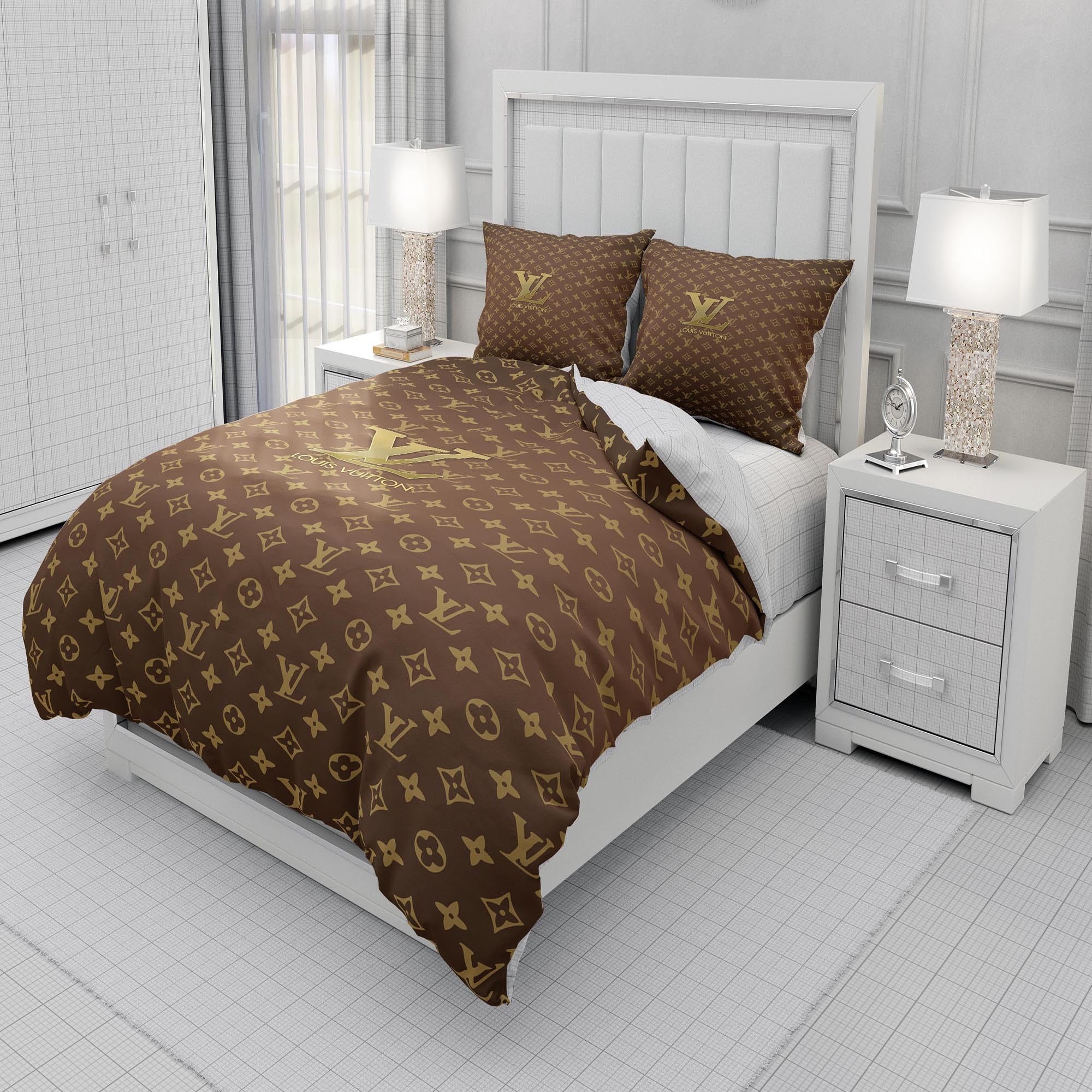 Buy Black Veinstone And Gold Louis Vuitton Bedding Sets Bed Sets, Bedroom  Sets, Comforter Sets, Duvet Cover, Bed… in 2023