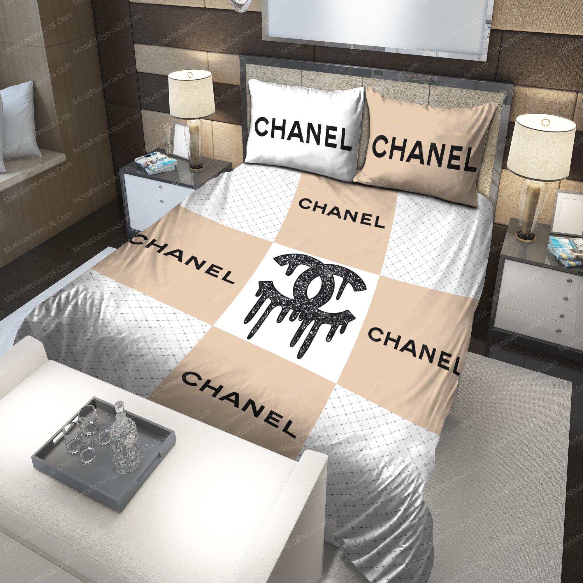 Chanel Bedding Sets Duvet Cover Bedroom Luxury Brand Bedding Customize -  FRANKSTROPHIES LTD