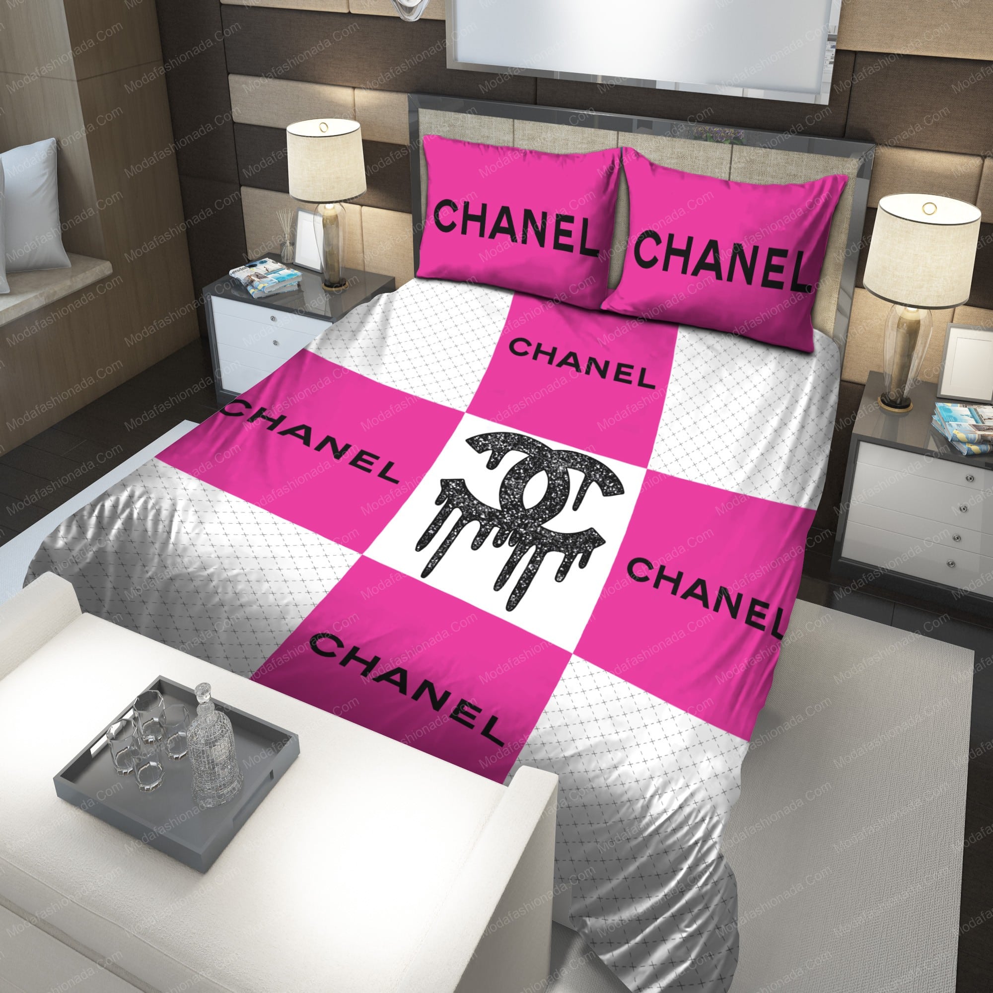 chanel-bed-set - ch-21, chanel bedding set 4 piece 2 pillow…