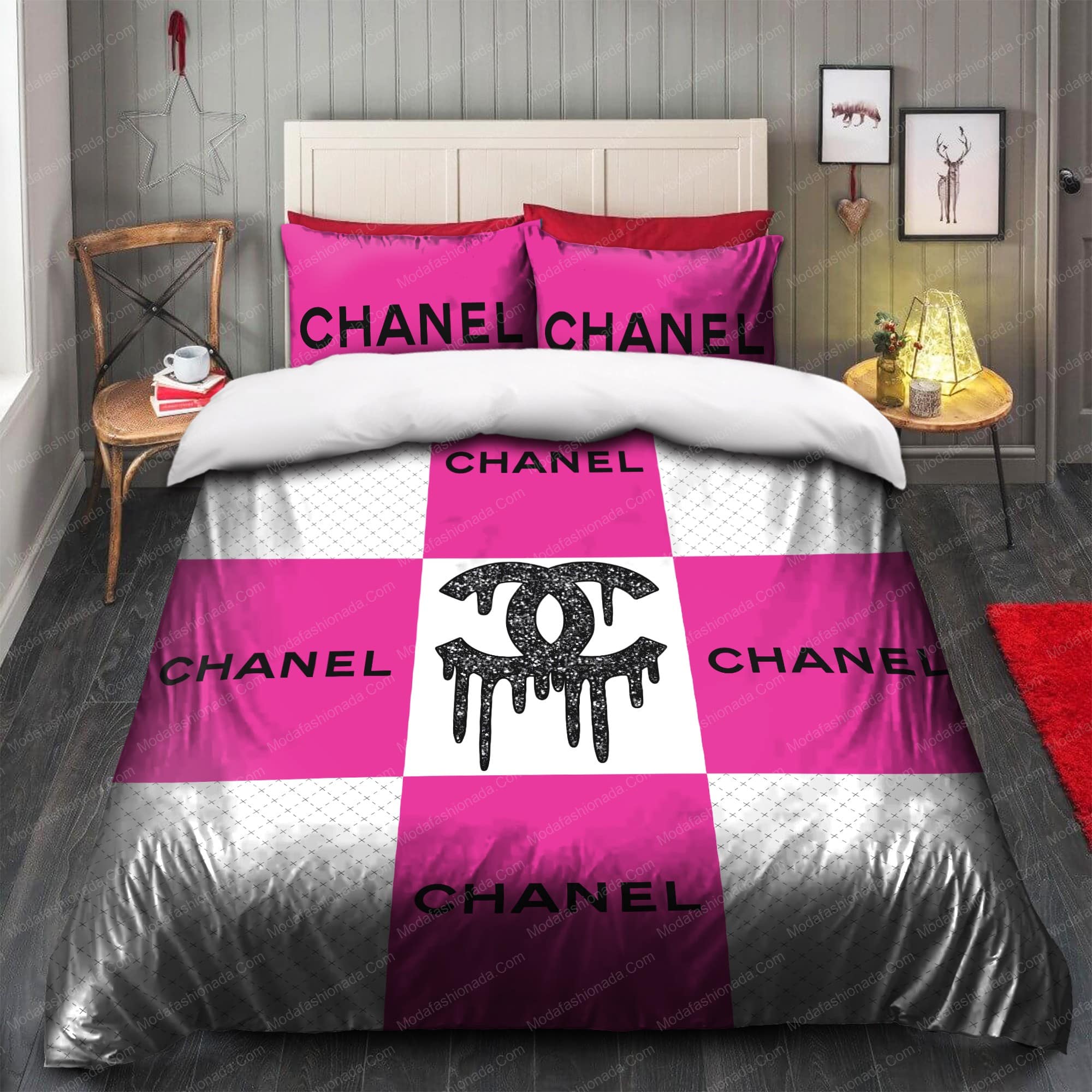 Buy Pink Chanel Bedding Sets Bed Sets