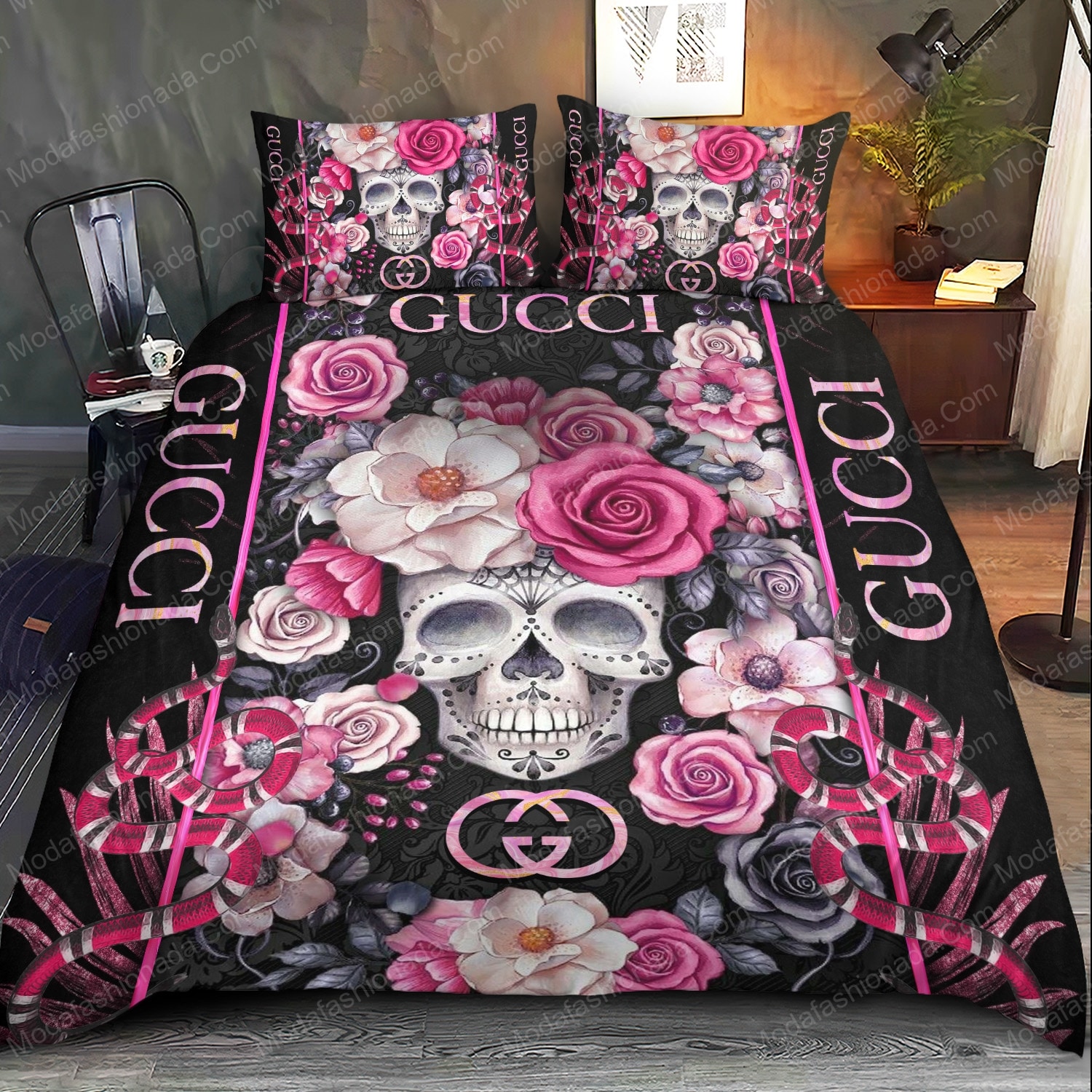 Buy Skull Gucci Bedding Sets Bed Sets, Bedroom Sets, Comforter Sets, Duvet  Cover, Bedspread