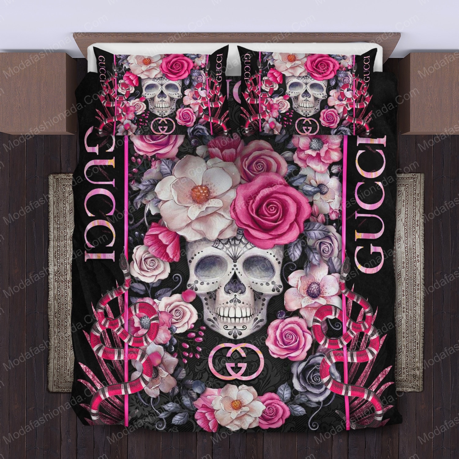 Skull Gucci Bed Sets Bedding Sets - Modafashionada.Com