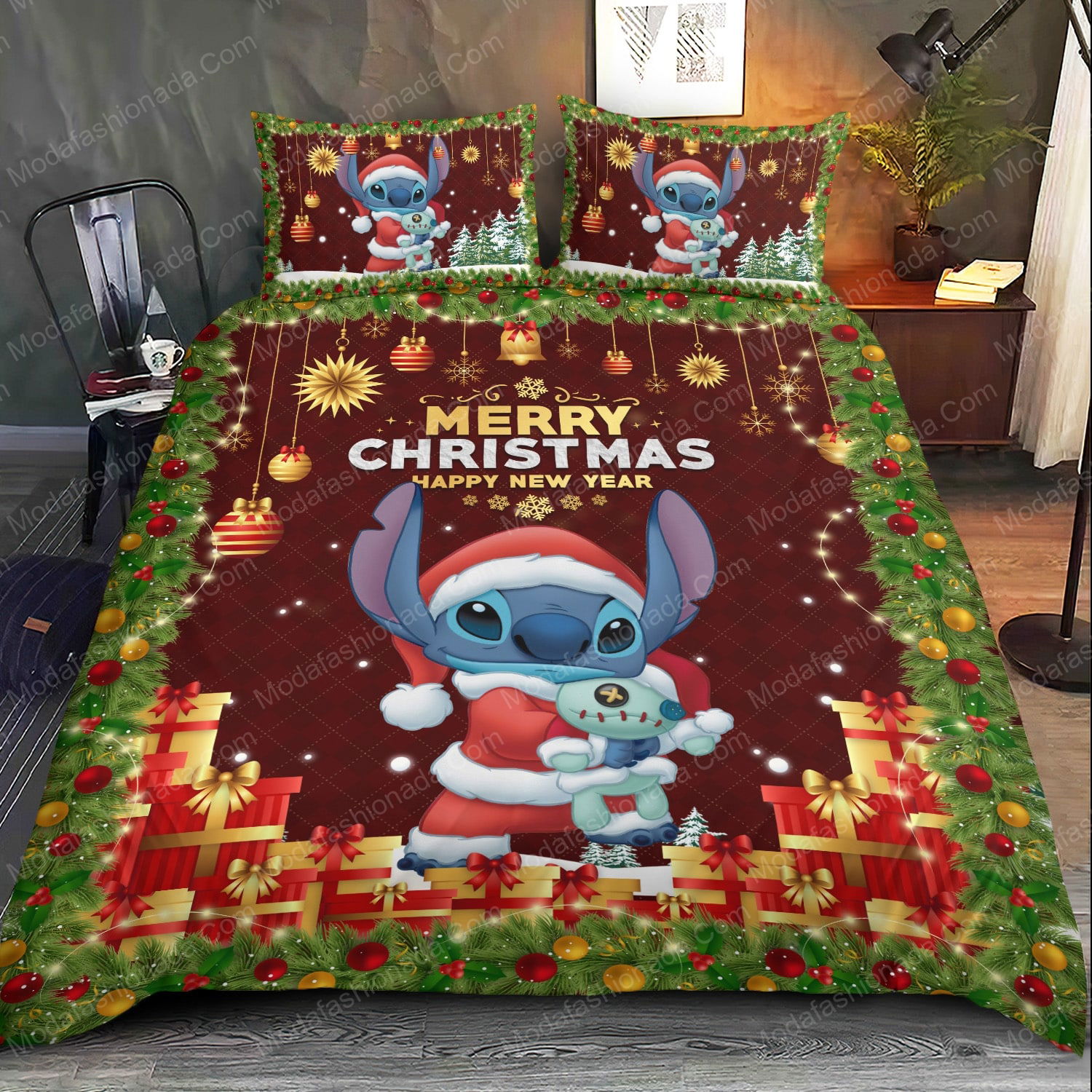 stitch christmas duvet