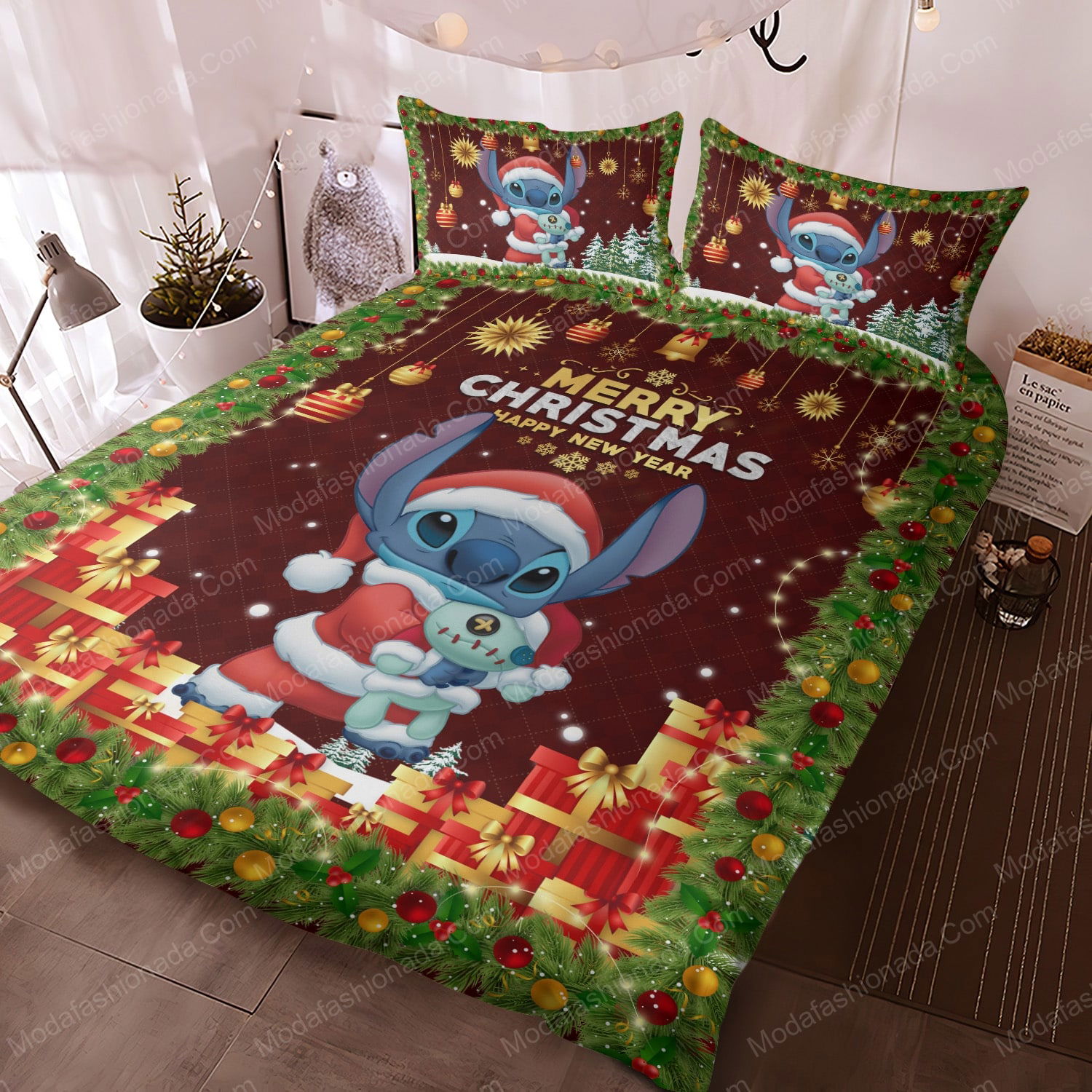 stitch christmas duvet