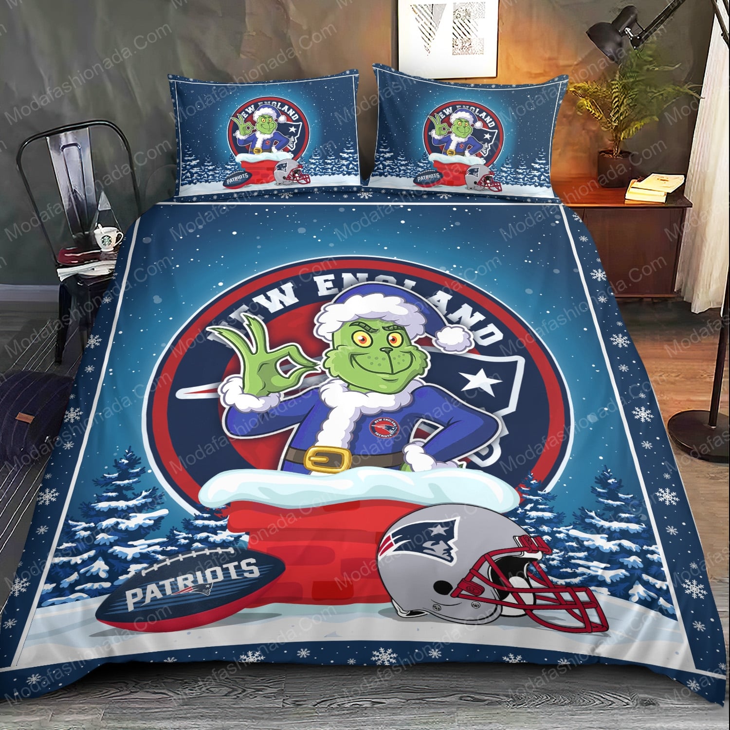 Buy The Grinch NFL Green Bay Packers Christmas Bedding Sets Bed