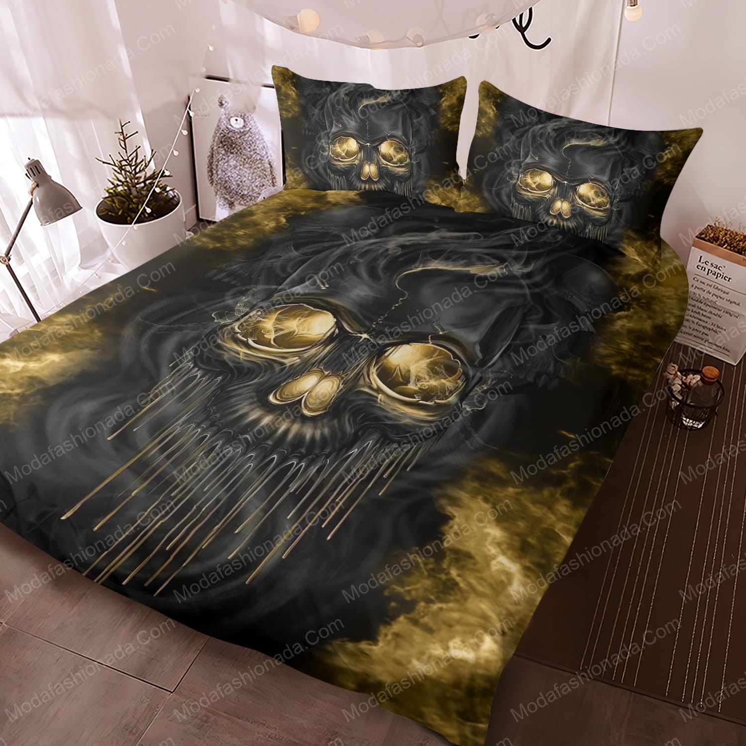 Buy Inferno Skull Halloween Bedding Sets Bed Sets With Twin, Full ...