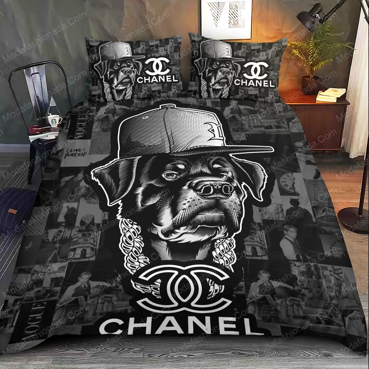 Buy Rotweller Chanel Bedding Sets Bed Sets With Twin, Full, Queen, King ...
