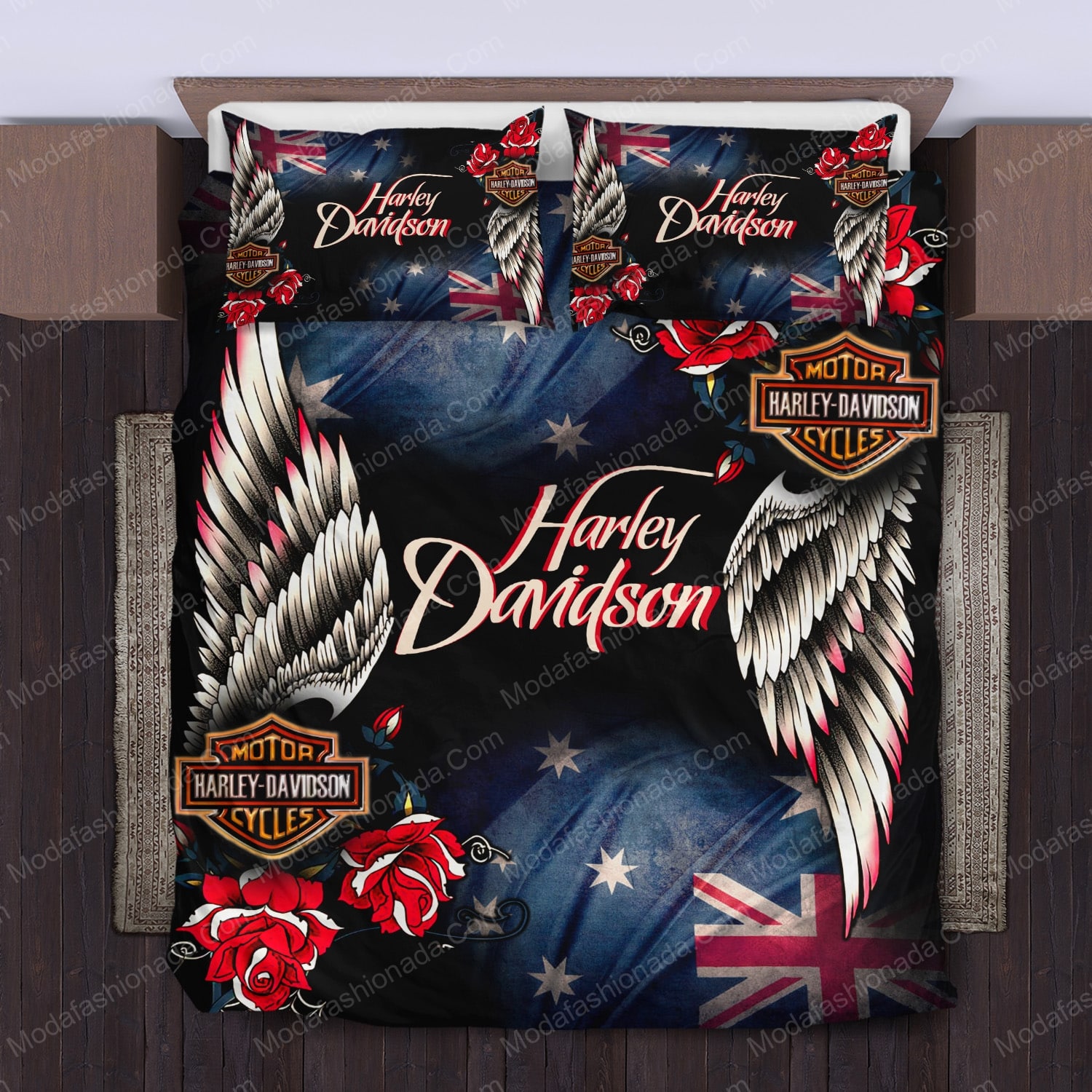 Harley Davidson Angel Wings Bedding Sets - Modafashionada.Com