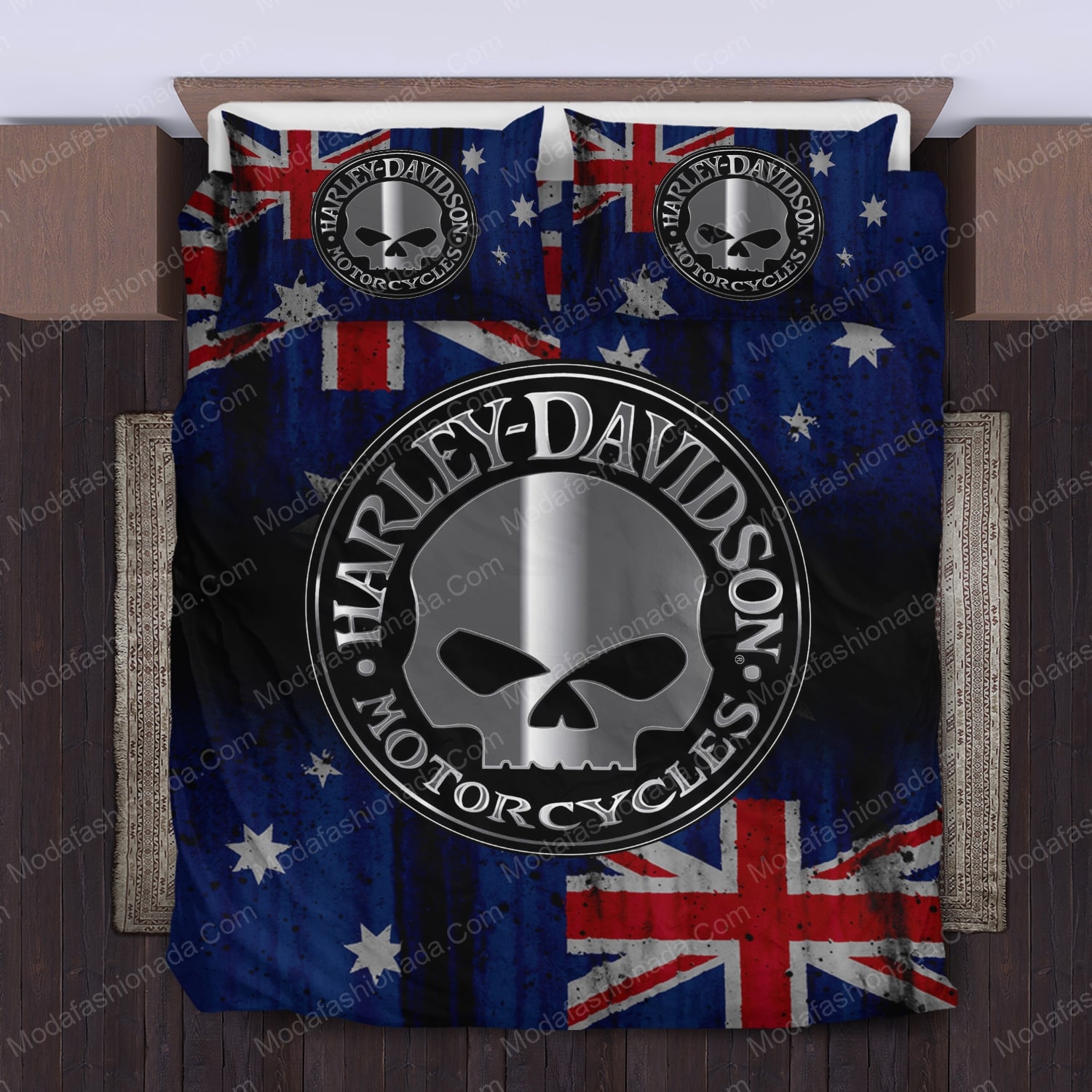 Harley Davidson Skull Logo Bedding Sets - Modafashionada.Com