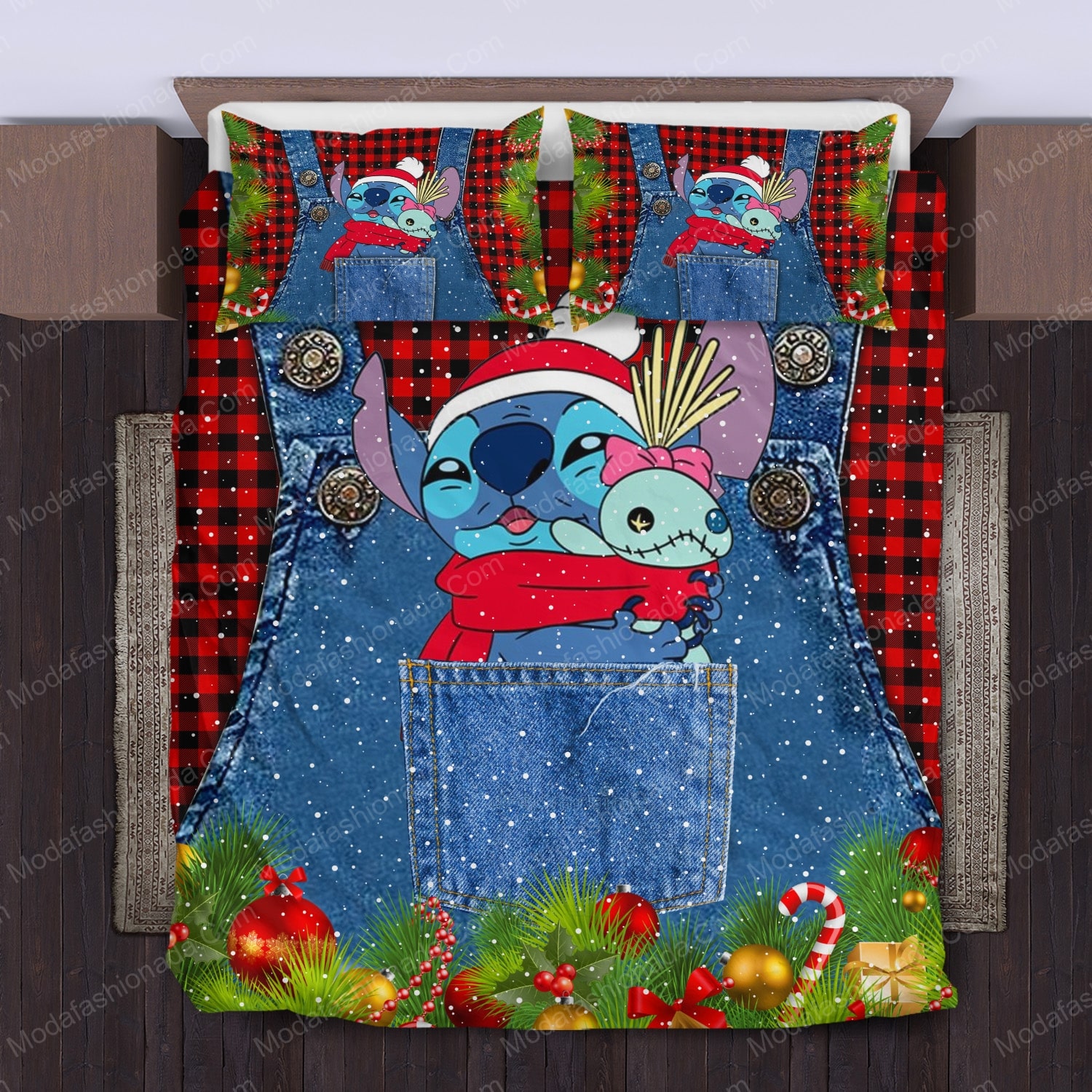 Lilo And Stitch Christmas Bedding Sets - Modafashionada.Com