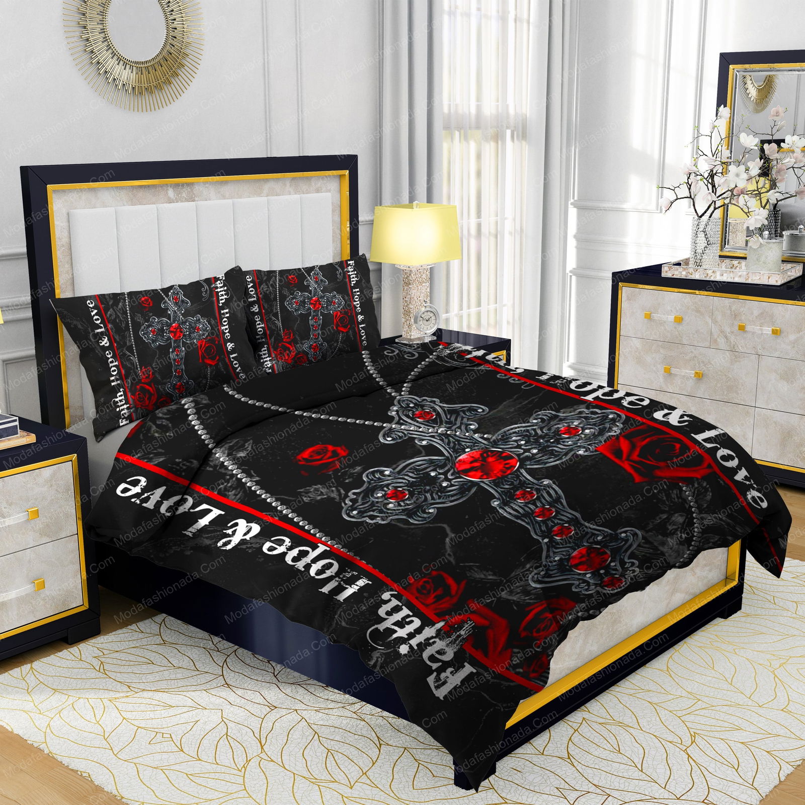 Buy Jesus Cross Faith, Hope & Love Bedding Sets Bed Sets, Bedroom Sets ...