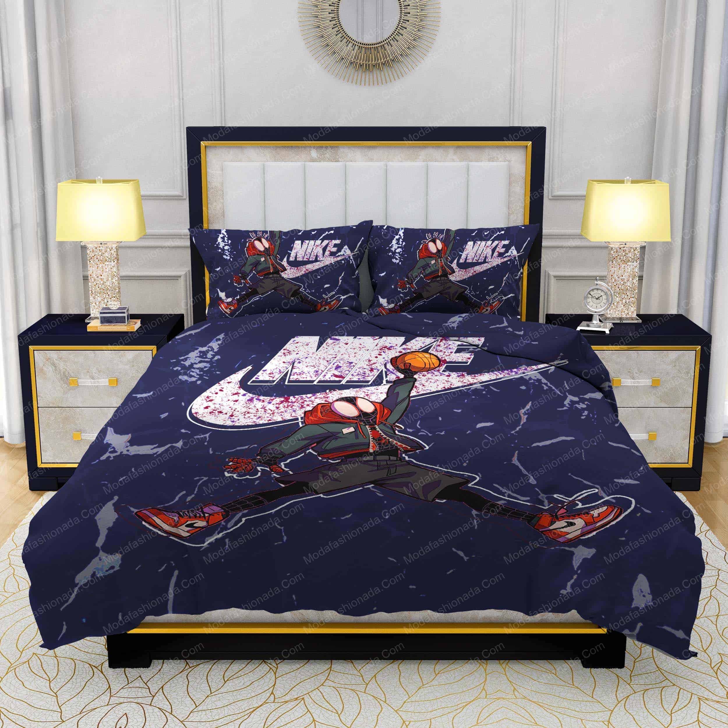 Buy Nike Air Jordan Retro 1 Spiderman Bedding Sets Bed Sets, Bedroom ...